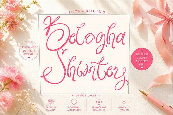 Beloga Shimtey: A Feminine Script for Modern Branding