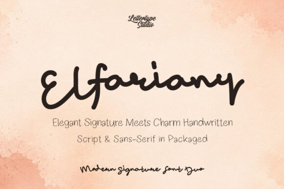 Elfariany: A Modern Handwritten Font Duo for Authentic Branding