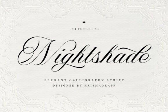 Nightshade: A Calligraphy Script Font for Elegant Design