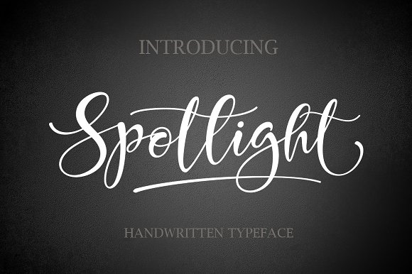 Spotlight: A Flowing Script Font for Authentic Design
